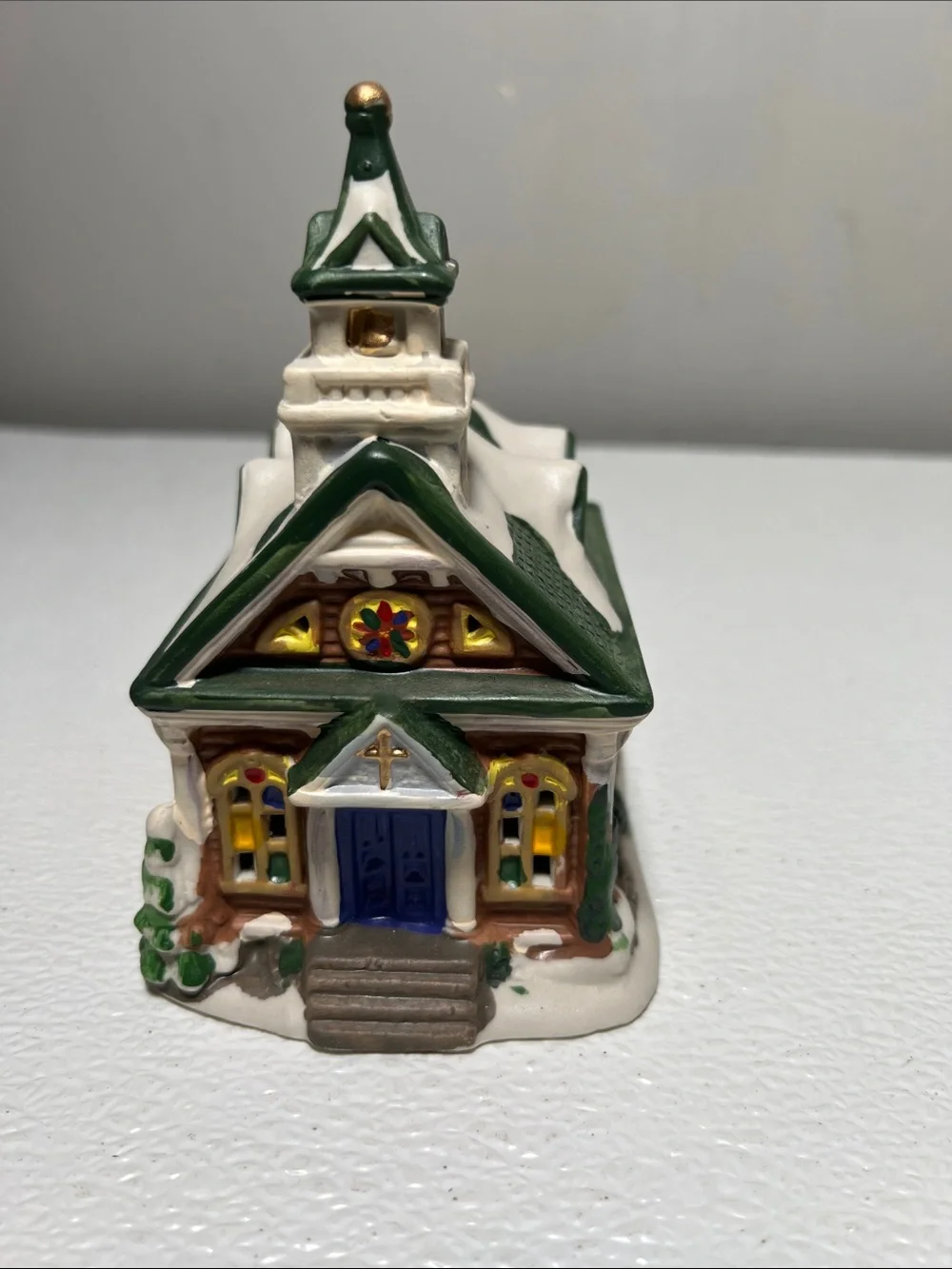 Porcelain Christmas Church and School